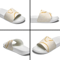 Aloha Lei Mikioi Slide Sandals Gold Polynesian Tribal Tatau Pattern LT9 - Polynesian Pride