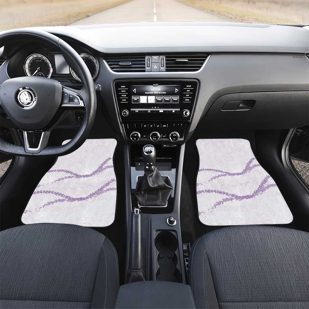 Aloha Lei Mikioi Car Mats Purple Polynesian Tribal Tatau Pattern
