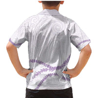 Aloha Lei Mikioi Family Matching Mermaid Dress and Hawaiian Shirt Purple Polynesian Tribal Tatau Pattern LT9 - Polynesian Pride