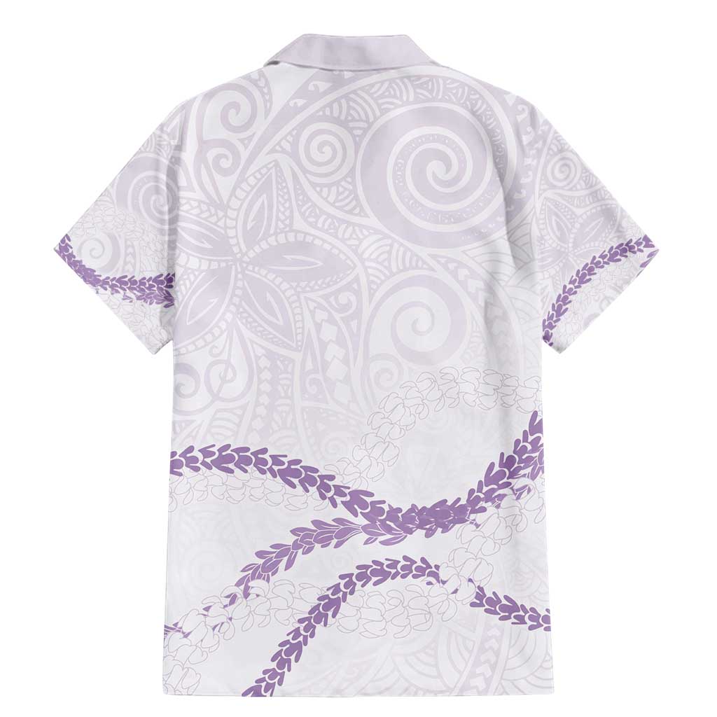 Aloha Lei Mikioi Family Matching Mermaid Dress and Hawaiian Shirt Purple Polynesian Tribal Tatau Pattern LT9 - Polynesian Pride
