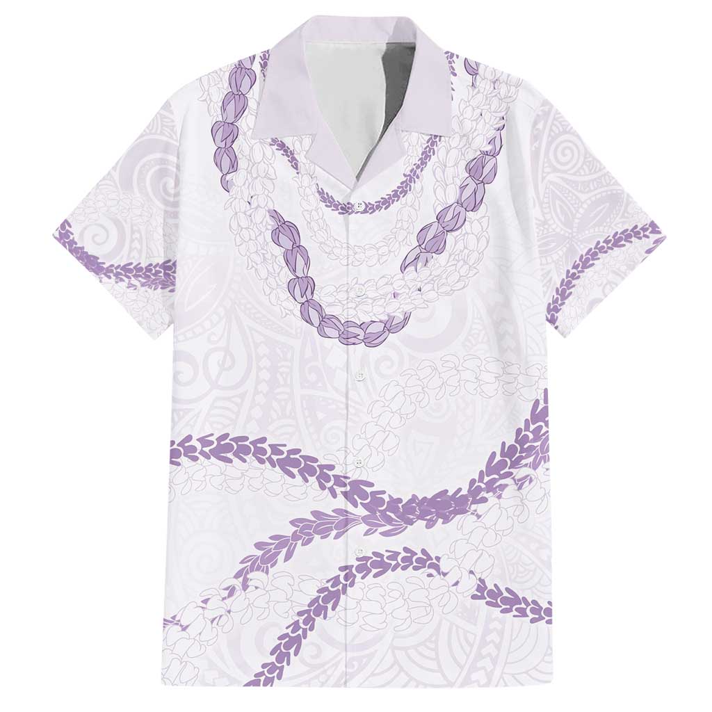 Aloha Lei Mikioi Family Matching Short Sleeve Bodycon Dress and Hawaiian Shirt Purple Polynesian Tribal Tatau Pattern LT9 Dad's Shirt - Short Sleeve Purple - Polynesian Pride