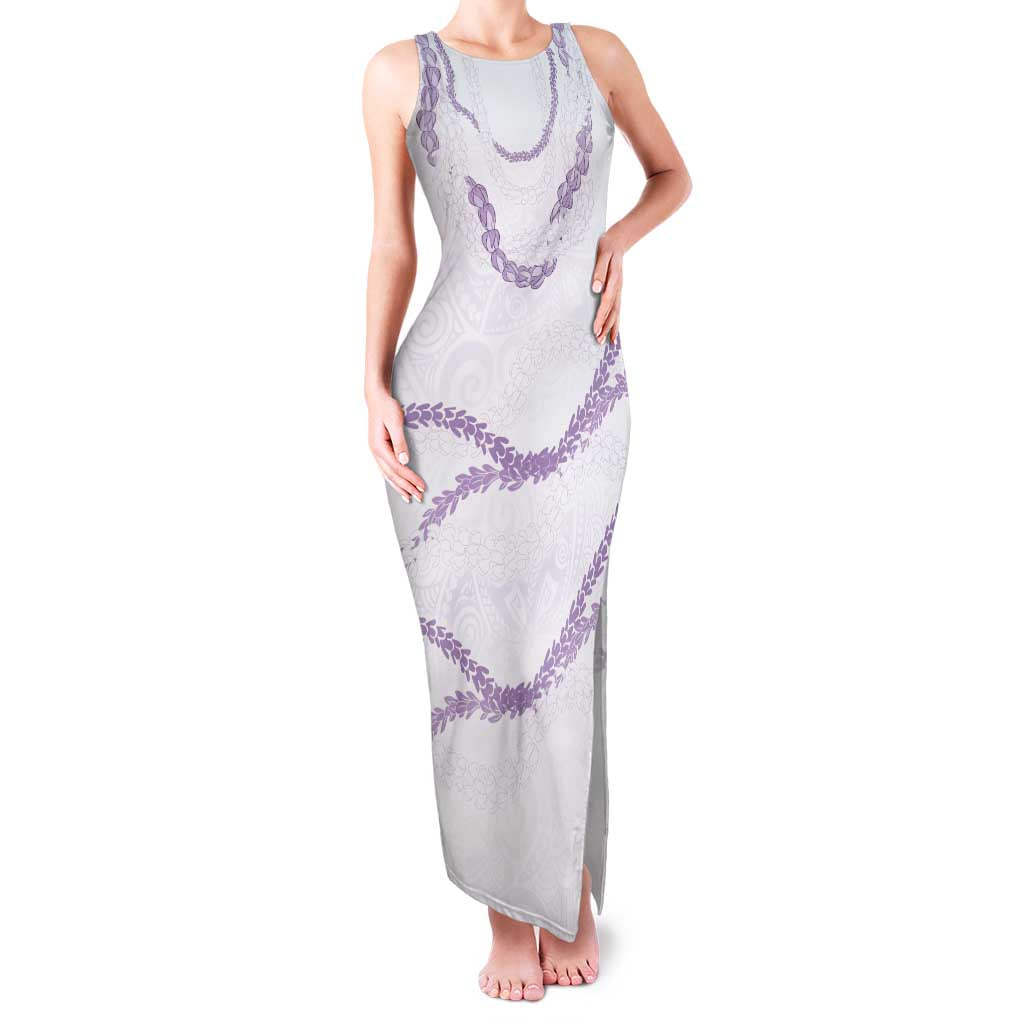 Aloha Lei Mikioi Family Matching Tank Maxi Dress and Hawaiian Shirt Purple Polynesian Tribal Tatau Pattern LT9 Mom's Dress Purple - Polynesian Pride