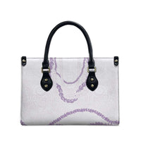 Aloha Lei Mikioi Leather Bag Purple Polynesian Tribal Tatau Pattern - Polynesian Pride