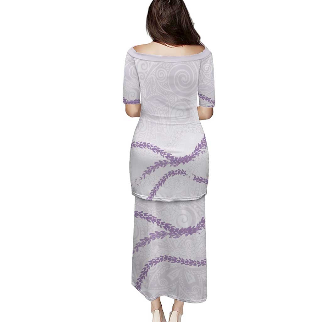 Aloha Lei Mikioi Puletasi Purple Polynesian Tribal Tatau Pattern
