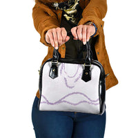Aloha Lei Mikioi Shoulder Handbag Purple Polynesian Tribal Tatau Pattern