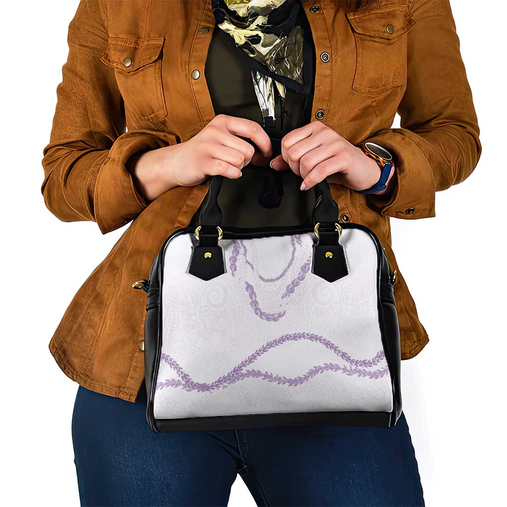 Aloha Lei Mikioi Shoulder Handbag Purple Polynesian Tribal Tatau Pattern