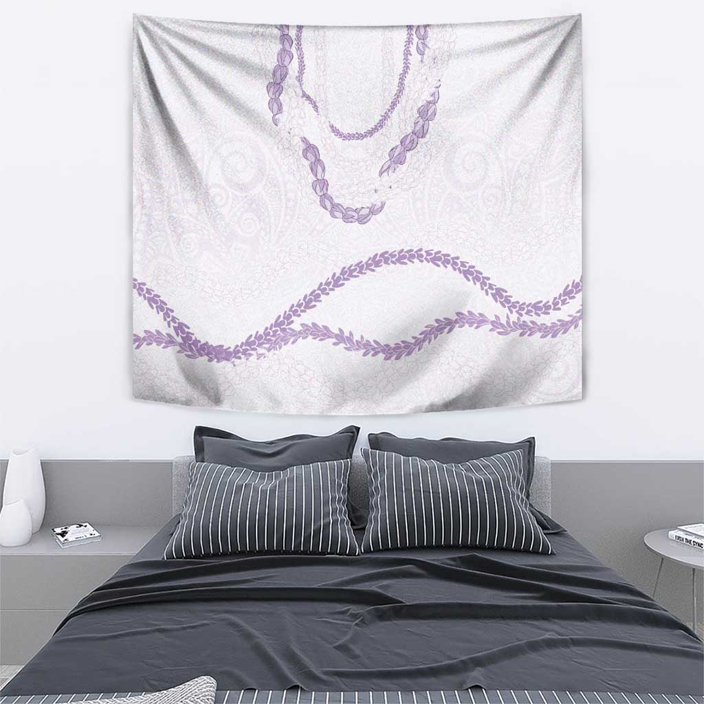Aloha Lei Mikioi Tapestry Purple Polynesian Tribal Tatau Pattern