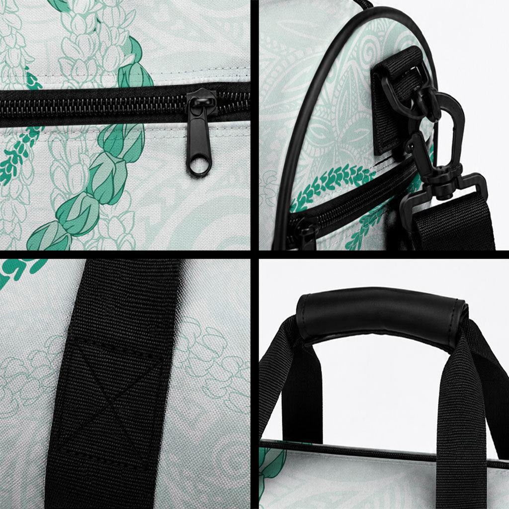 Aloha Lei Mikioi Duffle Bag Sage Green Polynesian Tribal Tatau Pattern LT9 - Polynesian Pride