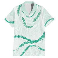 Aloha Lei Mikioi Hawaiian Shirt Sage Green Polynesian Tribal Tatau Pattern