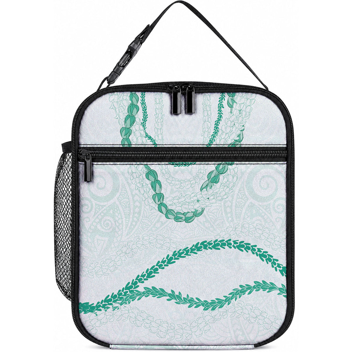 Aloha Lei Mikioi Lunch Bag Sage Green Polynesian Tribal Tatau Pattern LT9 10.2 × 8.3 × 4.3 inch Green - Polynesian Pride