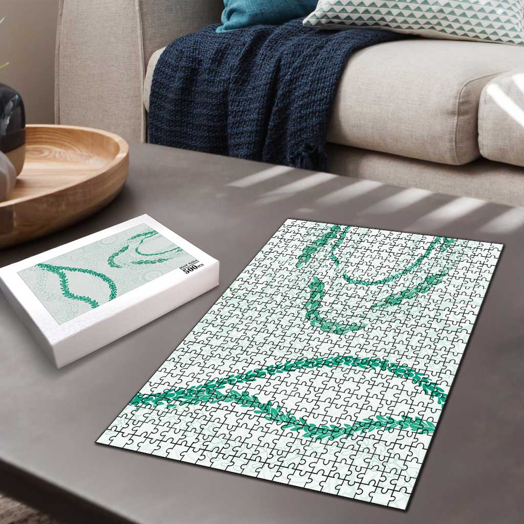 Aloha Lei Mikioi Puzzle Sage Green Polynesian Tribal Tatau Pattern - Polynesian Pride