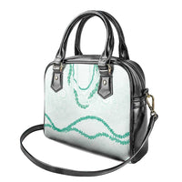 Aloha Lei Mikioi Shoulder Handbag Sage Green Polynesian Tribal Tatau Pattern