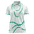 Aloha Lei Mikioi Women Polo Shirt Sage Green Polynesian Tribal Tatau Pattern