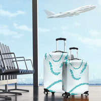 Aloha Lei Mikioi Luggage Cover Teal Polynesian Tribal Tatau Pattern
