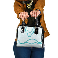 Aloha Lei Mikioi Shoulder Handbag Teal Polynesian Tribal Tatau Pattern LT9 One Size Teal - Polynesian Pride