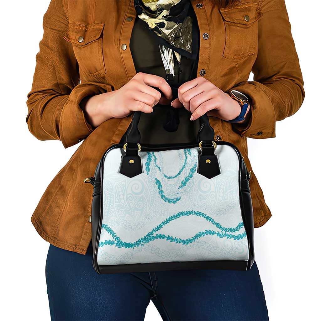 Aloha Lei Mikioi Shoulder Handbag Teal Polynesian Tribal Tatau Pattern LT9 - Polynesian Pride