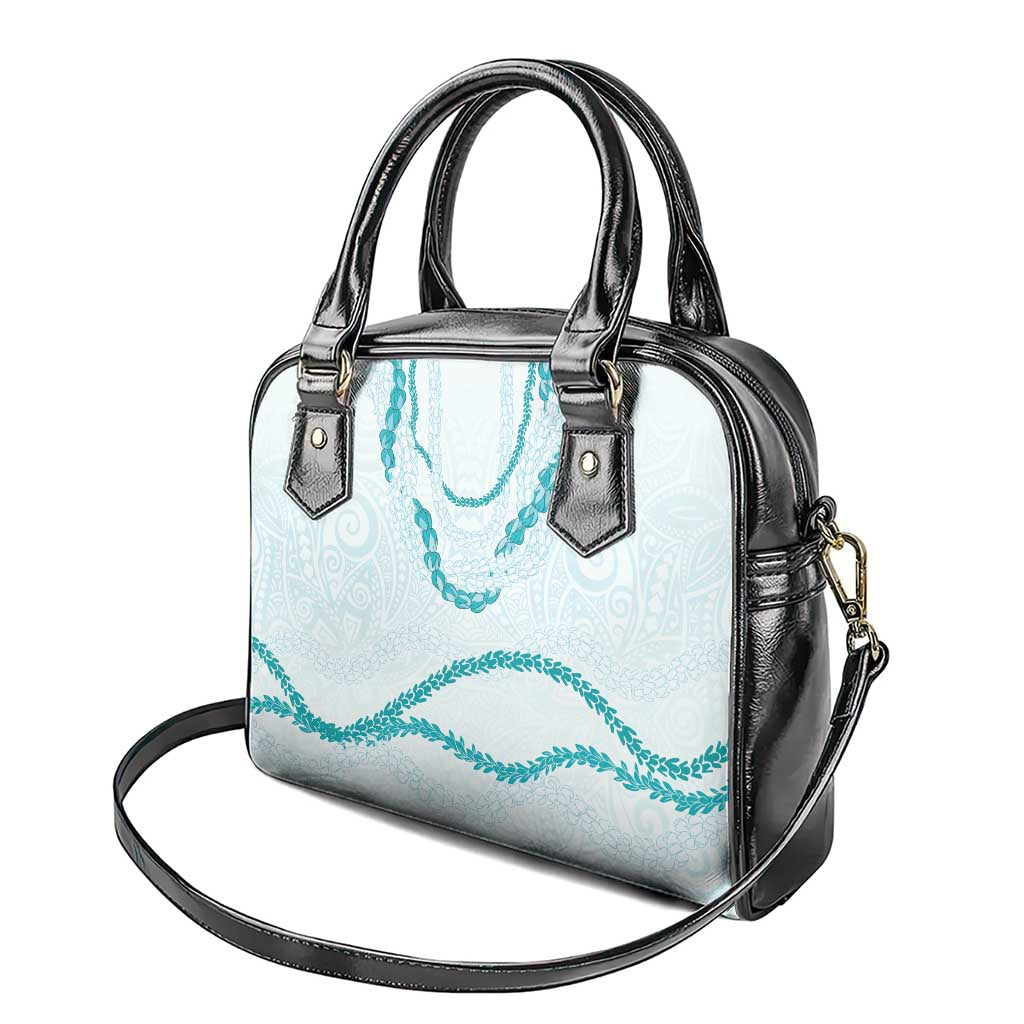 Aloha Lei Mikioi Shoulder Handbag Teal Polynesian Tribal Tatau Pattern LT9 - Polynesian Pride