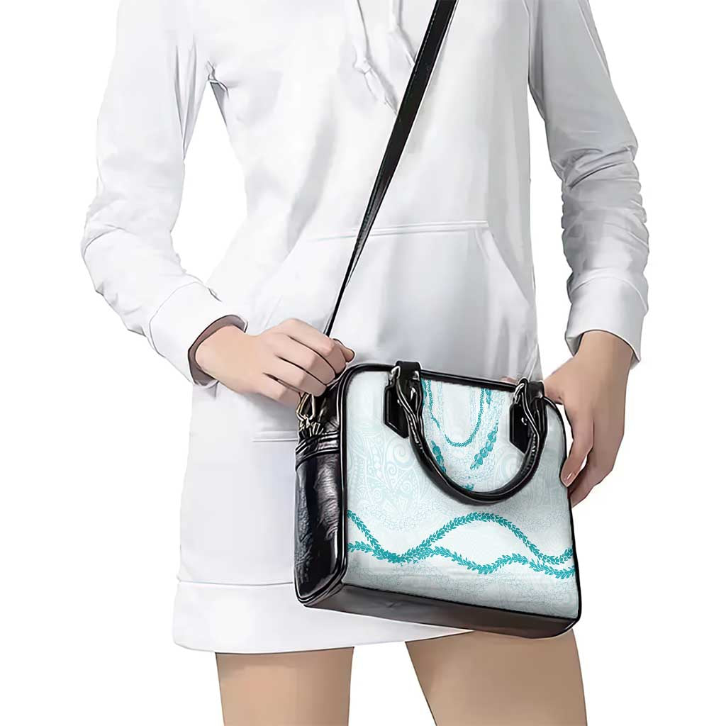 Aloha Lei Mikioi Shoulder Handbag Teal Polynesian Tribal Tatau Pattern LT9 - Polynesian Pride