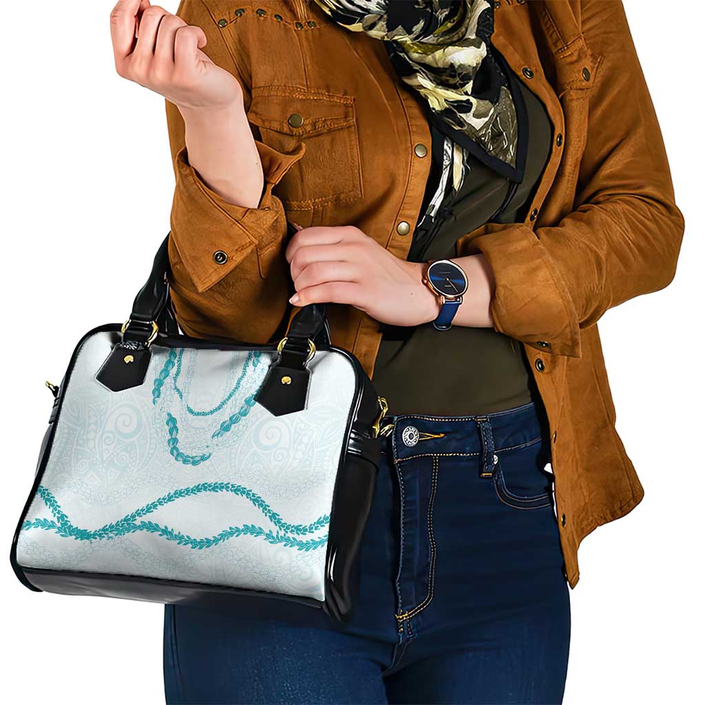 Aloha Lei Mikioi Shoulder Handbag Teal Polynesian Tribal Tatau Pattern LT9 - Polynesian Pride