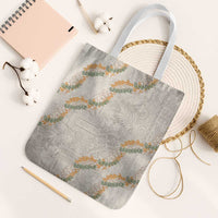 Aloha Pakalana and Puakenikeni Lei Tote Bag Beige Hawaiian Pattern - Polynesian Pride
