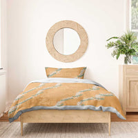 Aloha Pakalana and Puakenikeni Lei Bedding Set Gold Hawaiian Pattern
