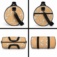 Aloha Pakalana and Puakenikeni Lei Duffle Bag Gold Hawaiian Pattern LT9 - Polynesian Pride