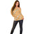 Aloha Pakalana and Puakenikeni Lei Off Shoulder Sweater Gold Hawaiian Pattern