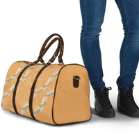 Aloha Pakalana and Puakenikeni Lei Travel Bag Gold Hawaiian Pattern - Polynesian Pride