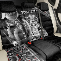 Personalised New Zealand Potae Pango Cricket Back Car Seat Cover Special Maori Hei Tiki Tribal Tattoo LT9 - Polynesian Pride