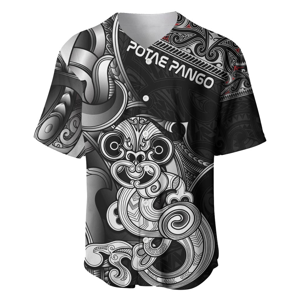 Personalised New Zealand Potae Pango Cricket Baseball Jersey Special Maori Hei Tiki Tribal Tattoo LT9 Black - Polynesian Pride
