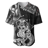 Personalised New Zealand Potae Pango Cricket Baseball Jersey Special Maori Hei Tiki Tribal Tattoo LT9 Black - Polynesian Pride