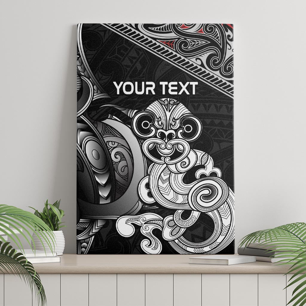 Personalised New Zealand Potae Pango Cricket Canvas Wall Art Special Maori Hei Tiki Tribal Tattoo LT9 - Polynesian Pride