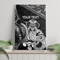 Personalised New Zealand Potae Pango Cricket Canvas Wall Art Special Maori Hei Tiki Tribal Tattoo LT9 - Polynesian Pride