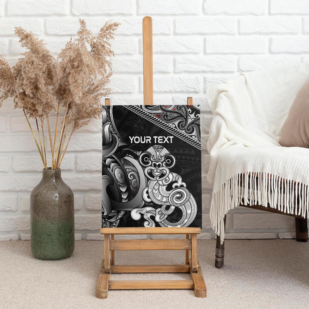 Personalised New Zealand Potae Pango Cricket Canvas Wall Art Special Maori Hei Tiki Tribal Tattoo LT9 - Polynesian Pride