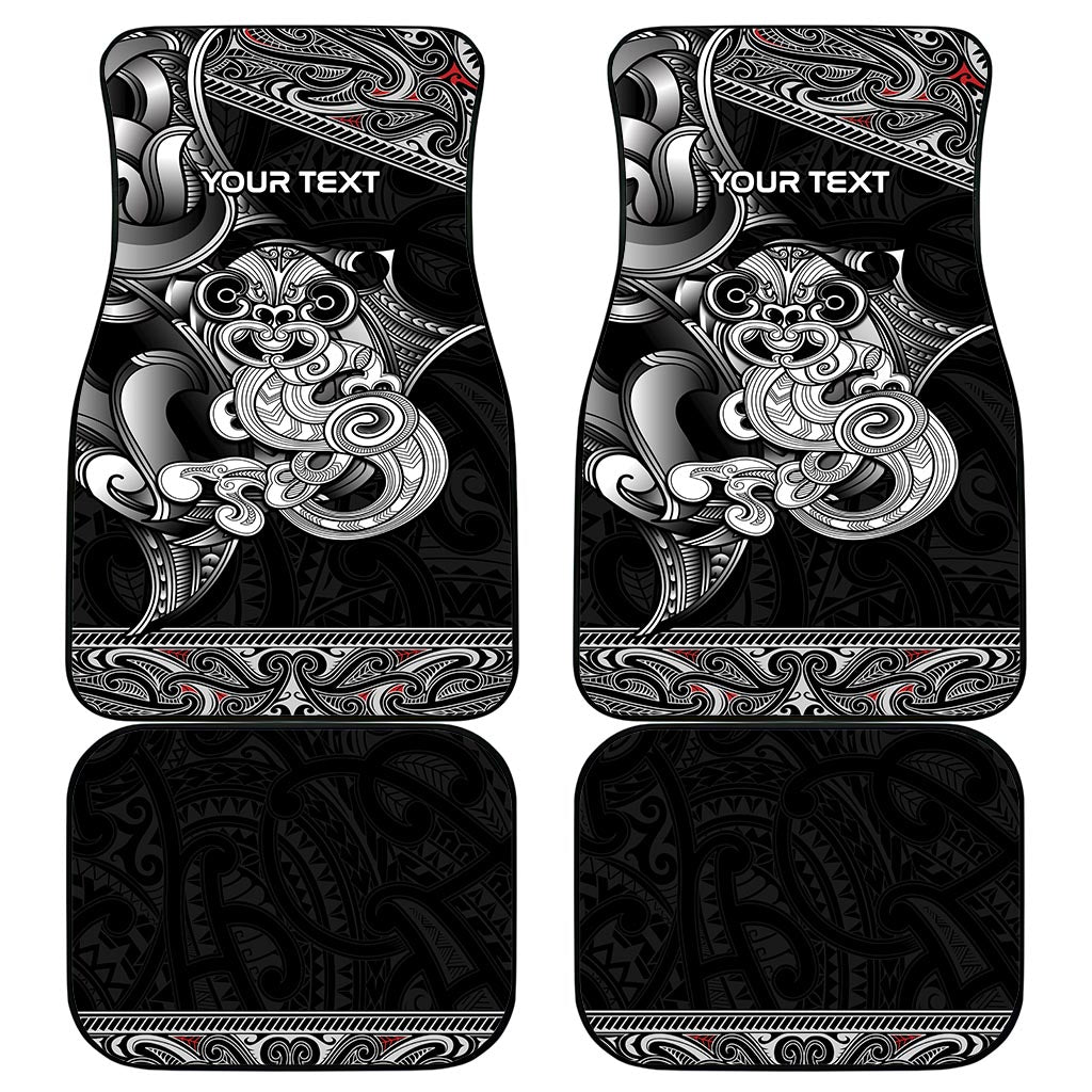Personalised New Zealand Potae Pango Cricket Car Mats Special Maori Hei Tiki Tribal Tattoo LT9 - Polynesian Pride