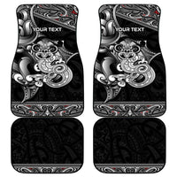 Personalised New Zealand Potae Pango Cricket Car Mats Special Maori Hei Tiki Tribal Tattoo LT9 - Polynesian Pride
