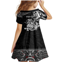 Personalised New Zealand Potae Pango Cricket Family Matching Mermaid Dress and Hawaiian Shirt Special Maori Hei Tiki Tribal Tattoo LT9 - Polynesian Pride