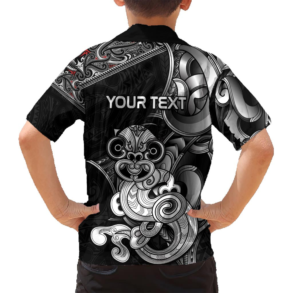 Personalised New Zealand Potae Pango Cricket Family Matching Summer Maxi Dress and Hawaiian Shirt Special Maori Hei Tiki Tribal Tattoo LT9 - Polynesian Pride