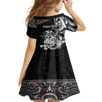 Personalised New Zealand Potae Pango Cricket Family Matching Tank Maxi Dress and Hawaiian Shirt Special Maori Hei Tiki Tribal Tattoo LT9 - Polynesian Pride