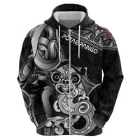 Personalised New Zealand Potae Pango Cricket Hoodie Special Maori Hei Tiki Tribal Tattoo LT9 - Polynesian Pride