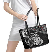 Personalised New Zealand Potae Pango Cricket Leather Tote Bag Special Maori Hei Tiki Tribal Tattoo LT9 - Polynesian Pride