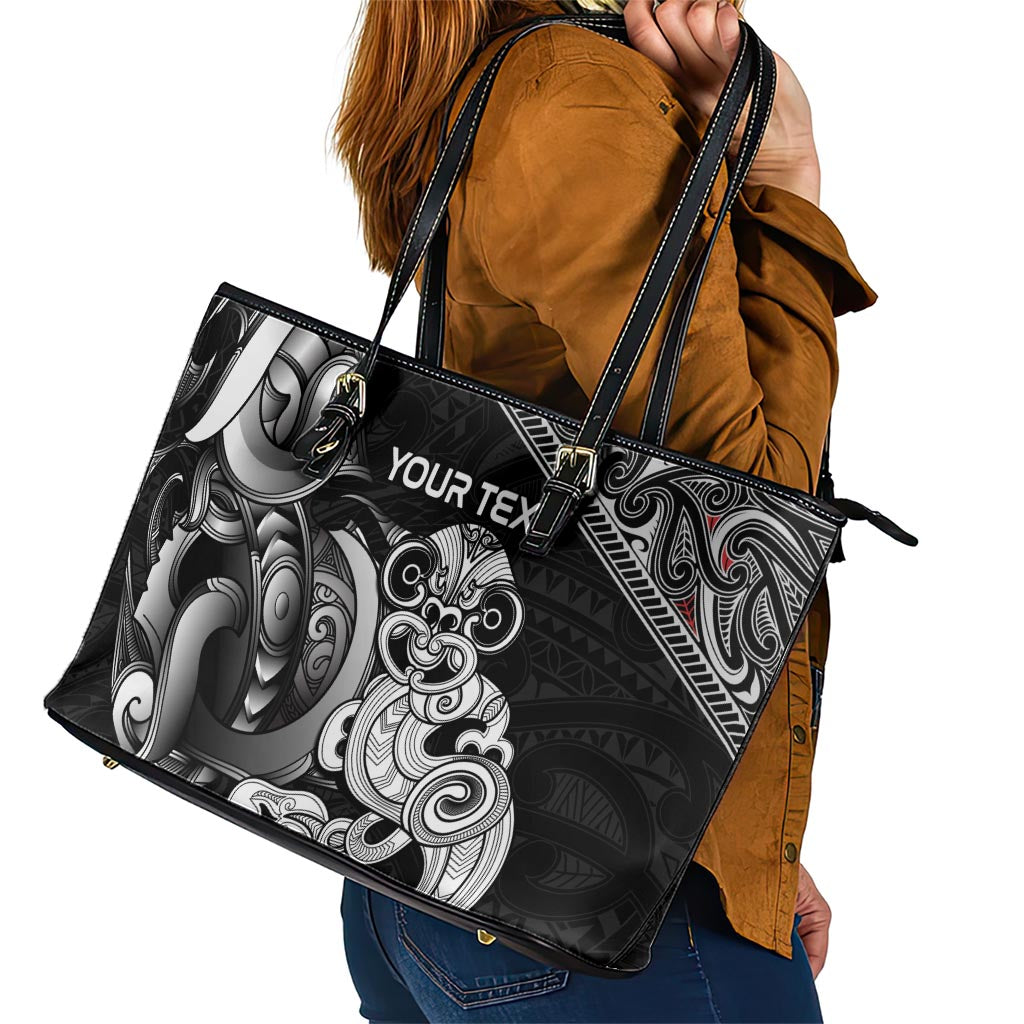 Personalised New Zealand Potae Pango Cricket Leather Tote Bag Special Maori Hei Tiki Tribal Tattoo LT9 - Polynesian Pride