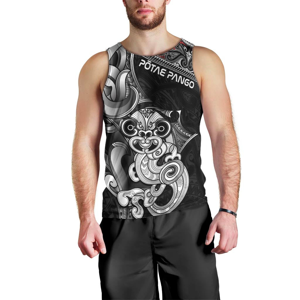 Personalised New Zealand Potae Pango Cricket Men Tank Top Special Maori Hei Tiki Tribal Tattoo LT9 - Polynesian Pride