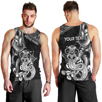 Personalised New Zealand Potae Pango Cricket Men Tank Top Special Maori Hei Tiki Tribal Tattoo LT9 - Polynesian Pride