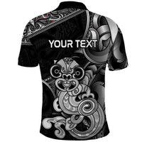 Personalised New Zealand Potae Pango Cricket Polo Shirt Special Maori Hei Tiki Tribal Tattoo LT9 - Polynesian Pride