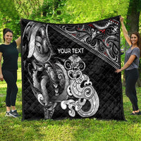 Personalised New Zealand Potae Pango Cricket Quilt Special Maori Hei Tiki Tribal Tattoo LT9 - Polynesian Pride
