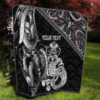 Personalised New Zealand Potae Pango Cricket Quilt Special Maori Hei Tiki Tribal Tattoo LT9 - Polynesian Pride