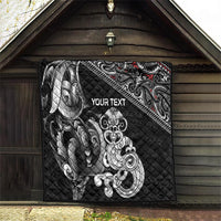 Personalised New Zealand Potae Pango Cricket Quilt Special Maori Hei Tiki Tribal Tattoo LT9 - Polynesian Pride