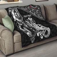 Personalised New Zealand Potae Pango Cricket Quilt Special Maori Hei Tiki Tribal Tattoo LT9 - Polynesian Pride