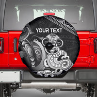 Personalised New Zealand Potae Pango Cricket Spare Tire Cover Special Maori Hei Tiki Tribal Tattoo LT9 - Polynesian Pride